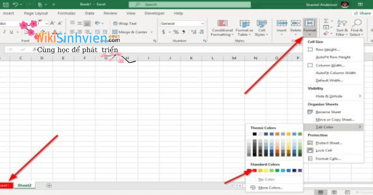 Cách Thay Đổi Màu Của Tab Worksheet Trên Excel